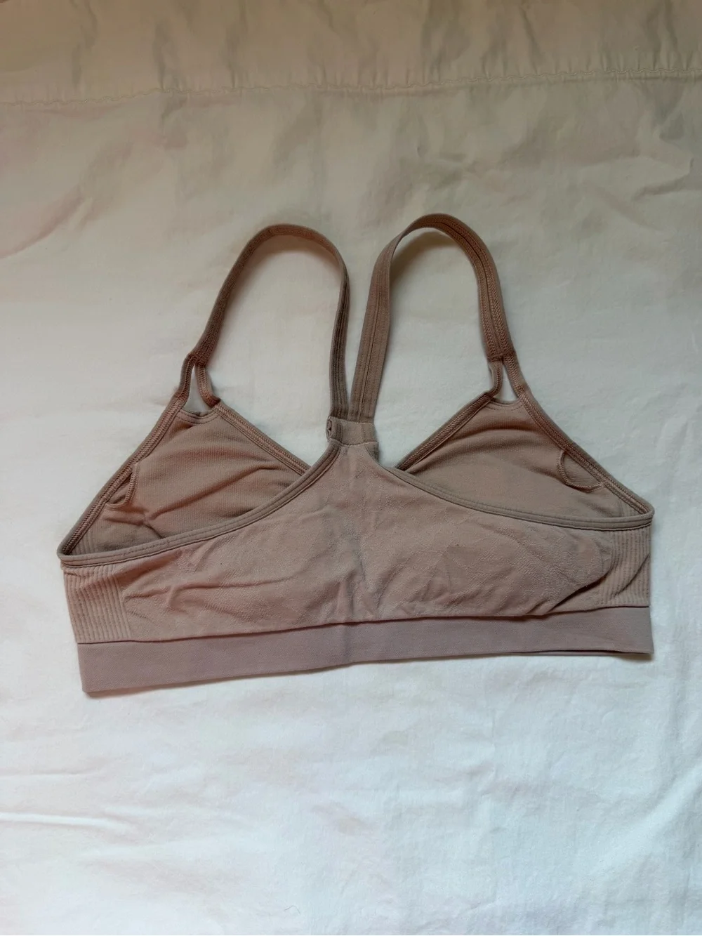 Patagonia Barely Bra Women’s M Beige Seamless Racerback Low Impact Bra